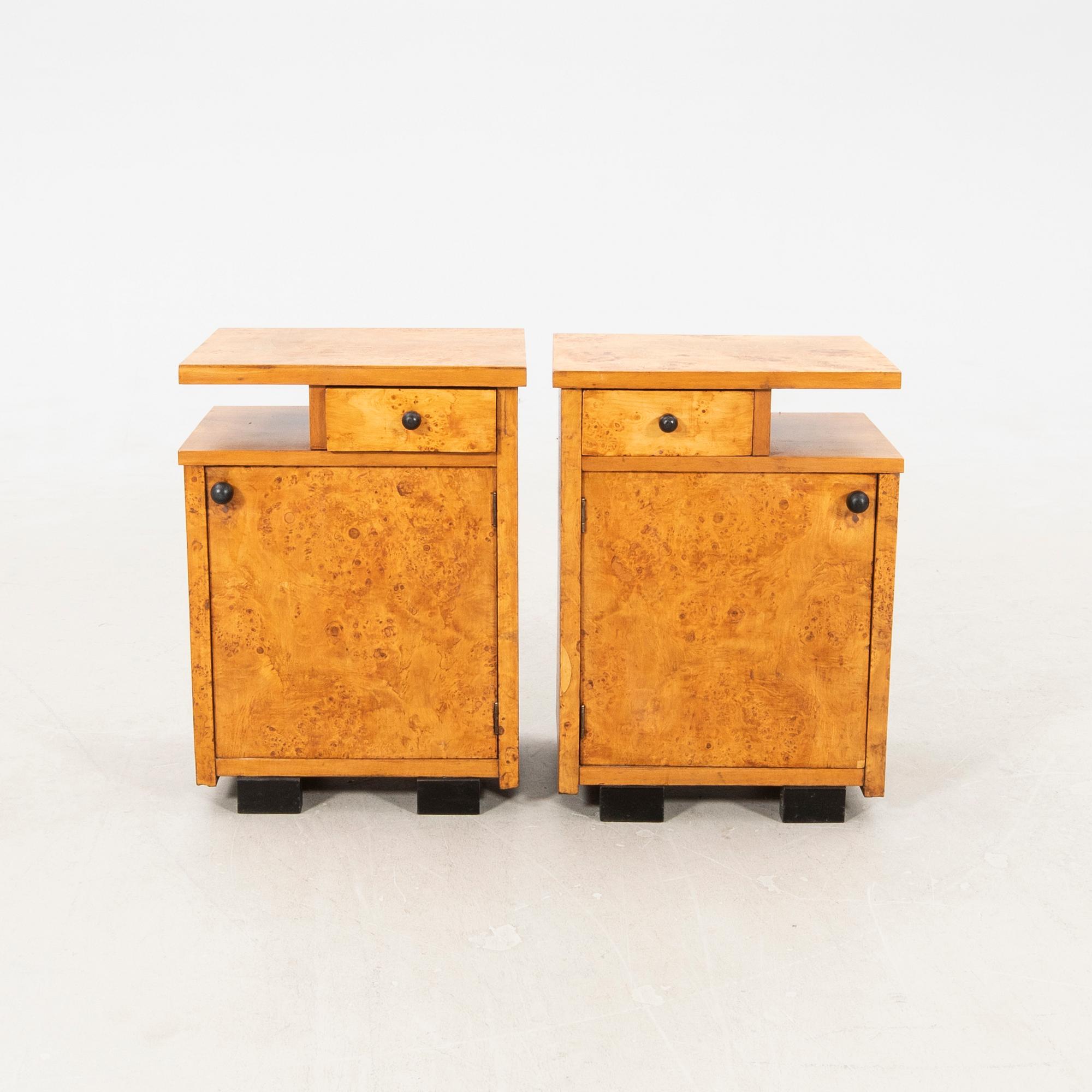 Sängbord ett par Art Deco 1900-talets första hälft.