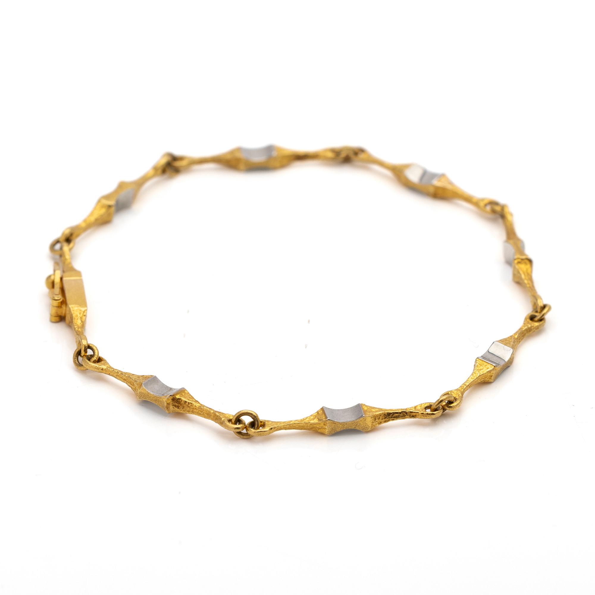 Björn Weckström, Bracelet, "Arabesque", 18K gold and platinum, Lapponia.