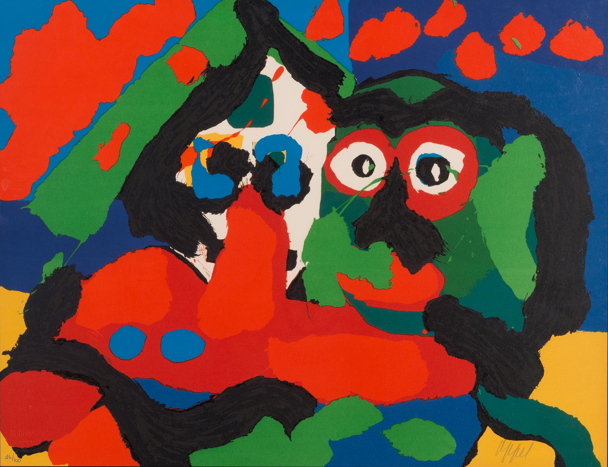 Karel Appel, lithograph in colours, signed and numbered 46/100.