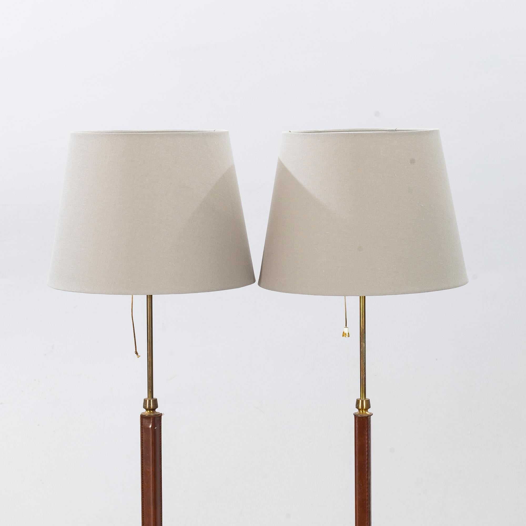 Two floor lamps,  "7097", Falkenbergs Belysning, late 20th century.