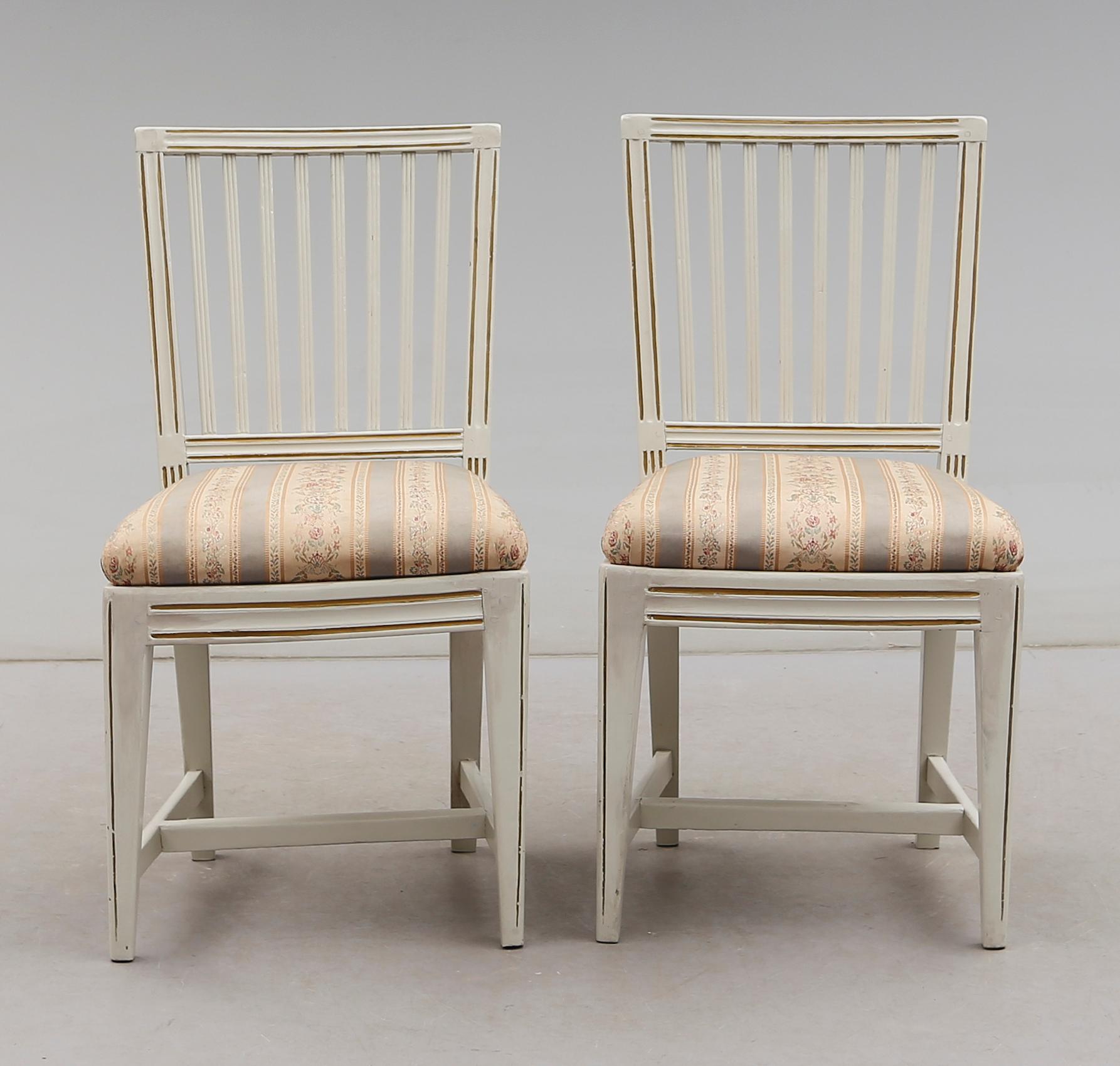 STOLAR, 1 par, sengustavianska, omkring år 1800.