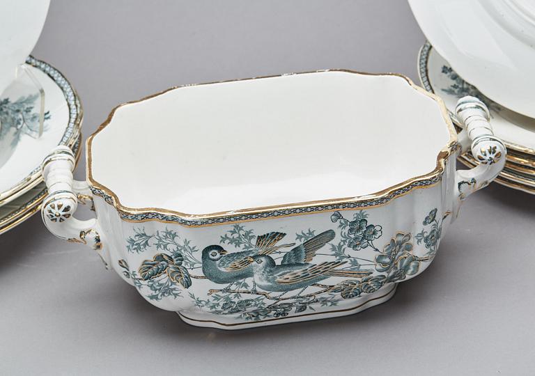 SERVISDELAR, flintgods, "Wexiö guld", Gustavsberg.