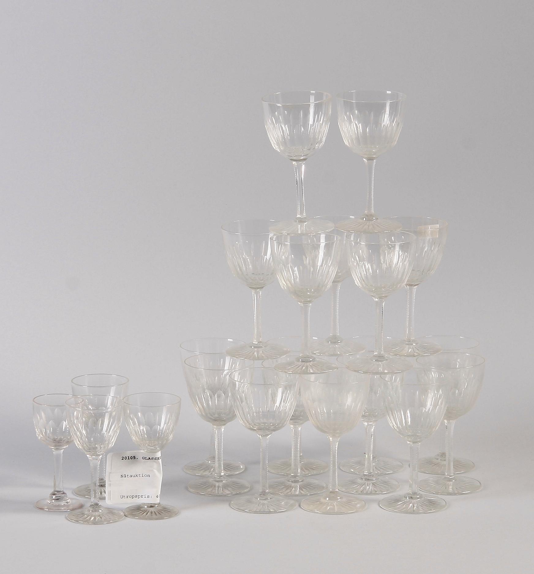 GLASSERVIS, 21 delar.