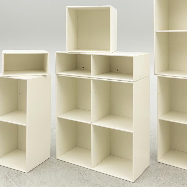 Peter J Lassen, shelving system, 8 pieces, 'Montana', Denmark and Nils Strinning, a 'String' module.
