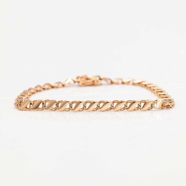 Halsband och armband, 14K guld. Finland 1979.
