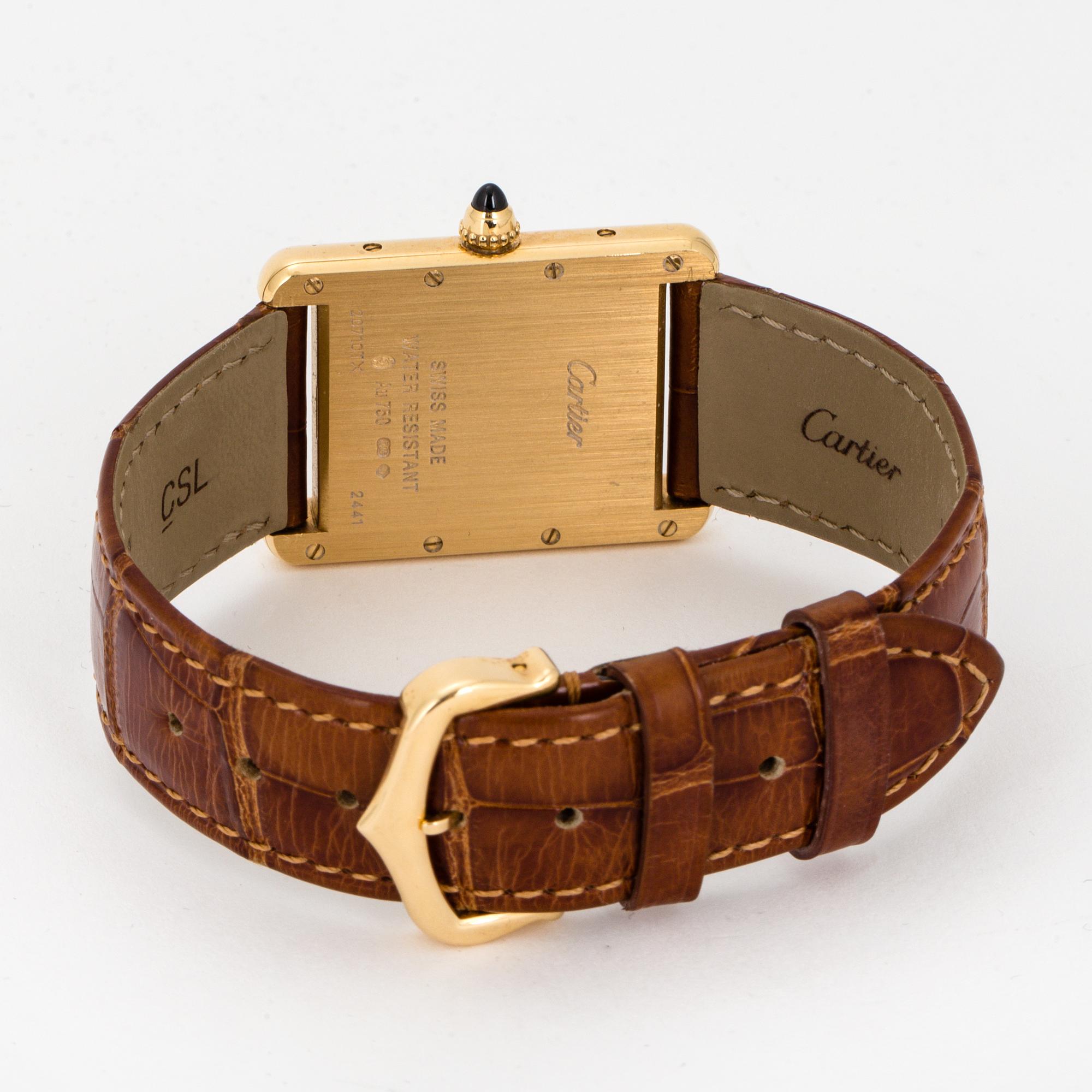 CARTIER, Tank, wristwatch, 25,5 x 25,5 (33,5) mm.