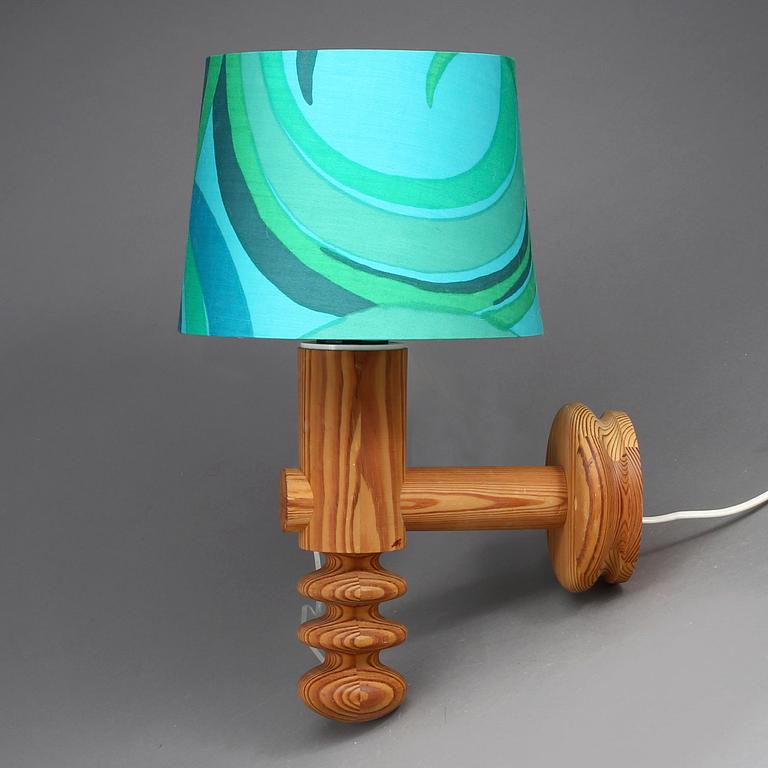 VÄGGLAMPA, trä, luxus, stämpelmärkt. Design Uno Kristiansson.