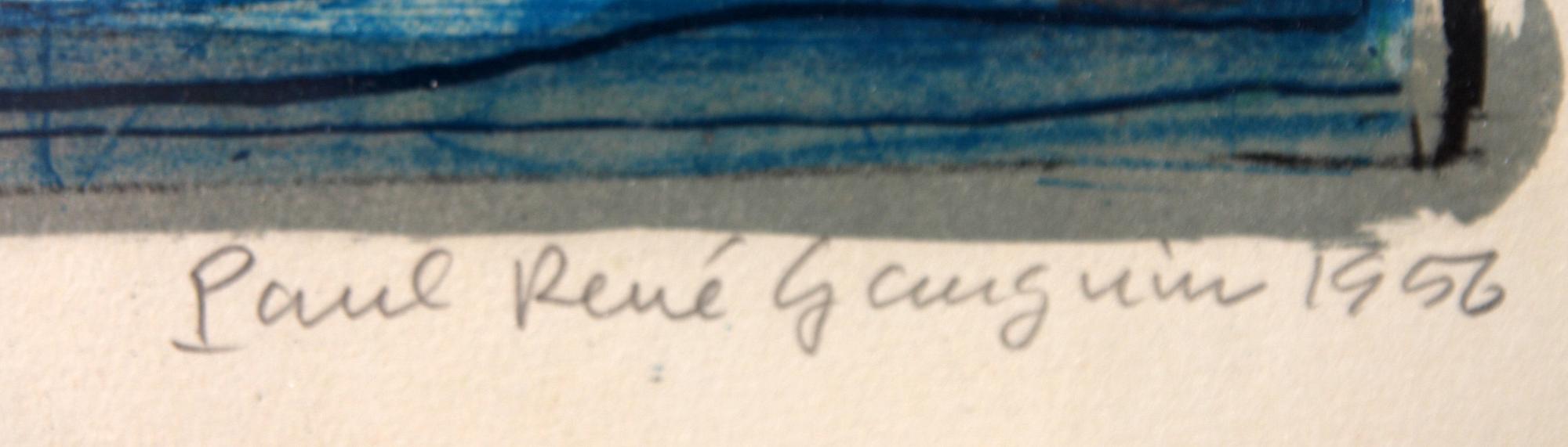 PAUL RENÉ GAUGUIN, färglitografi, sign, numr 105/260 o dat- 1956.