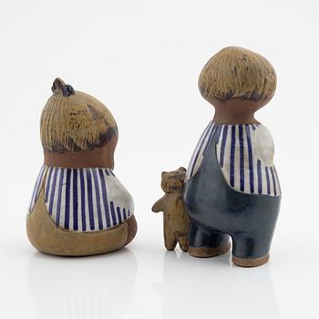 Lisa Larson, two stoneware figurines, Gustavsberg.