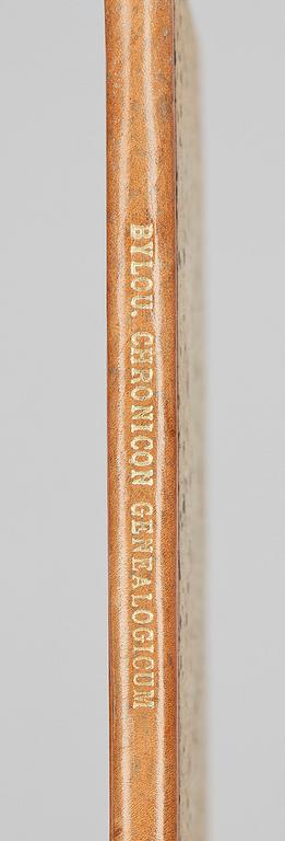 BOK, "Chronicon Genealogicum eller Underwisning på..." av bla Anna Fickesdotter Bylou, Stockholm 1718.