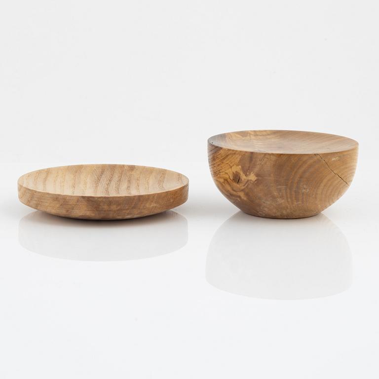 Magnus Ek, a set of six ash wood serving platters for Oaxen Krog.