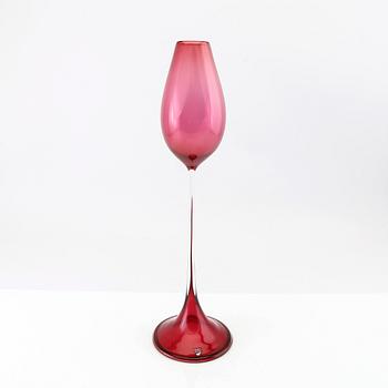 Nils Landberg, Tulip Glass Orrefors, signed mid-20th century.