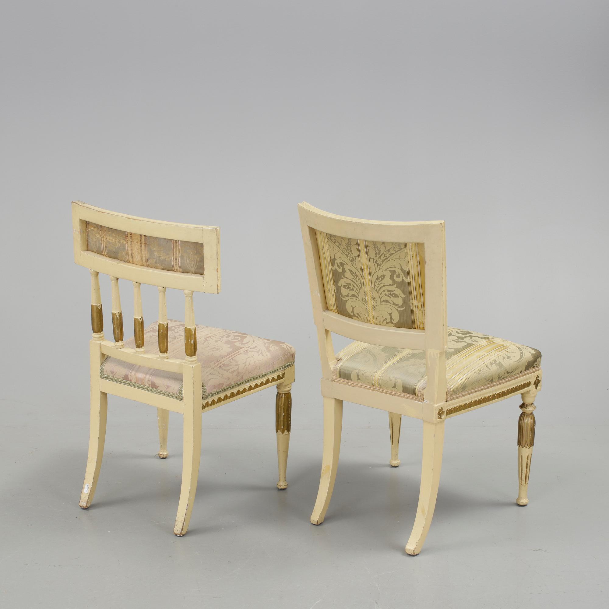 STOLAR, 2 st, empire, 1800-talets första hälft.