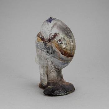 SKULPTUR, glas. Bertil Vallien. "Indianhuvudet". Signerad och numrerad 250/14.
