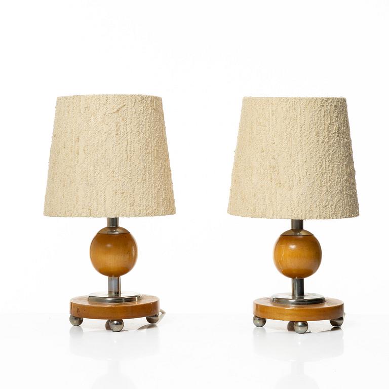 Bordslampor, ett par, Sverige, 1930/40-tal.