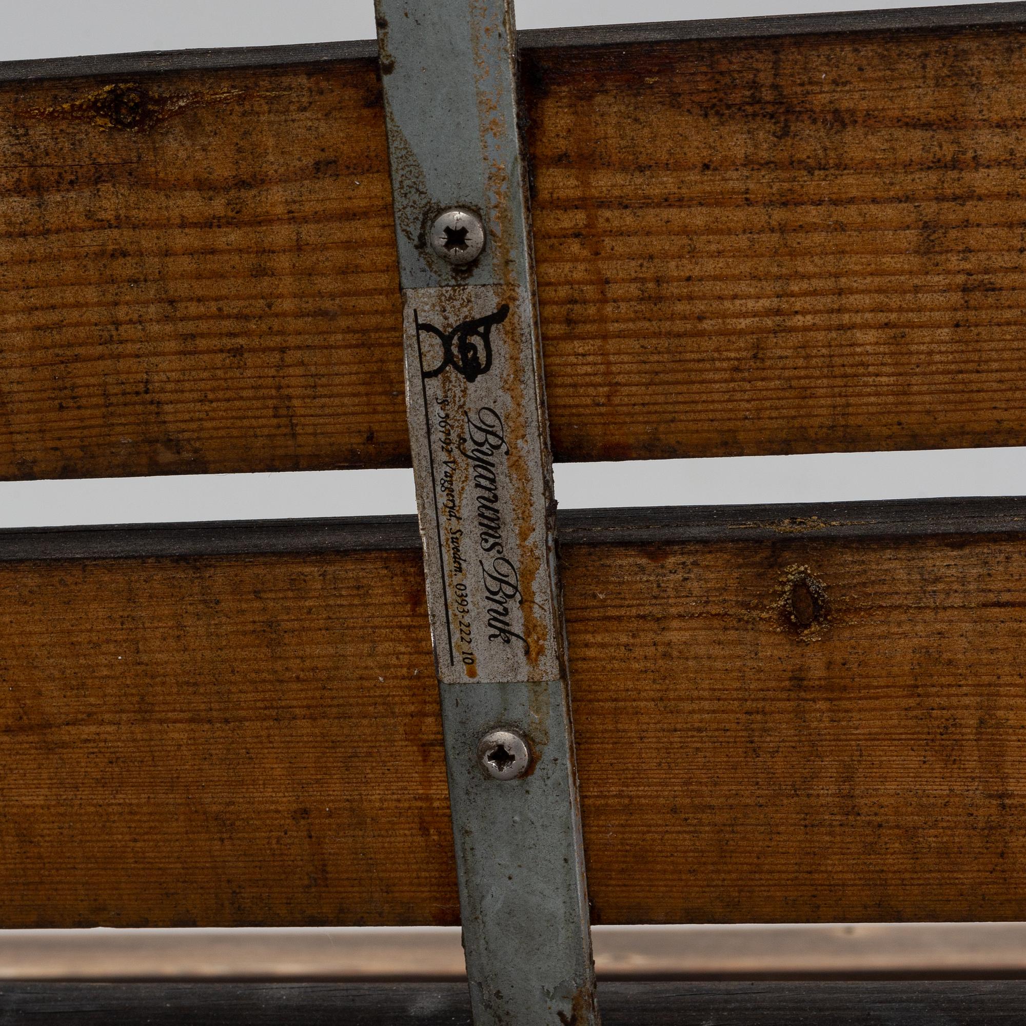 A five piece Byarum suite of garden furniture, late 20th Century.