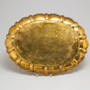 Three brass trays by Lars Holmström, Arvika.