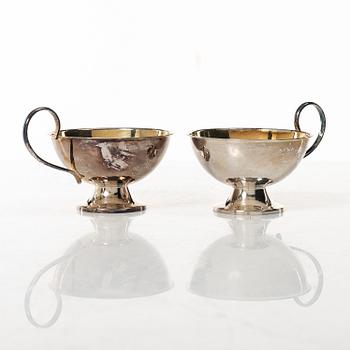 Punch mugs, 8 pcs, silver, Ceson Guldvaru Ab, Gothenburg 1978.