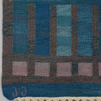 CARPET. "Arild". Flat weave. 248 x 169,5 cm. Signed JJ.