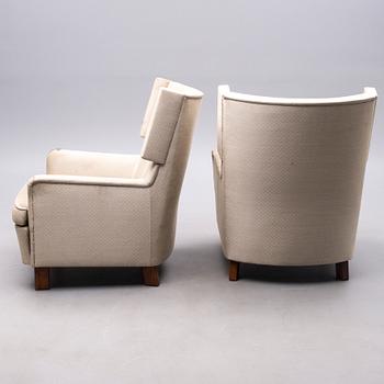 FÅTÖLJER, 2 st, modell 503, Hellevi Ojanen, Artek 1950-tal.