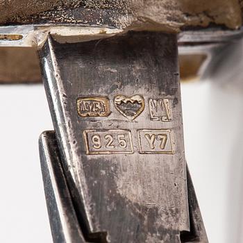 Björn Weckström, "Polaris", a pair of sterling silver cufflinks. Lapponia 1976.