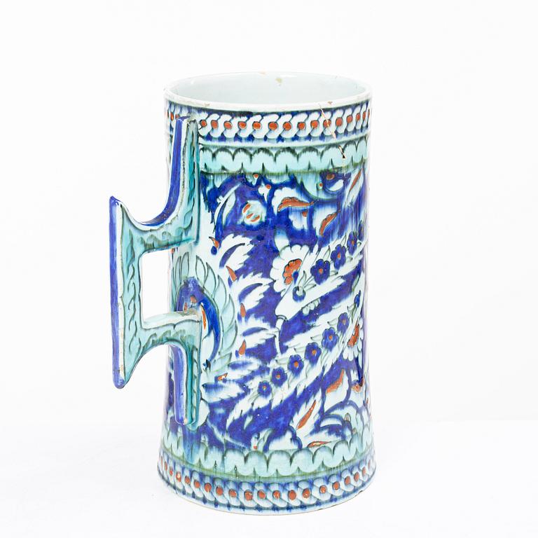 Stop, glaserat lergods, troligen Europa efter Iznik-förlaga, 1800-tal.