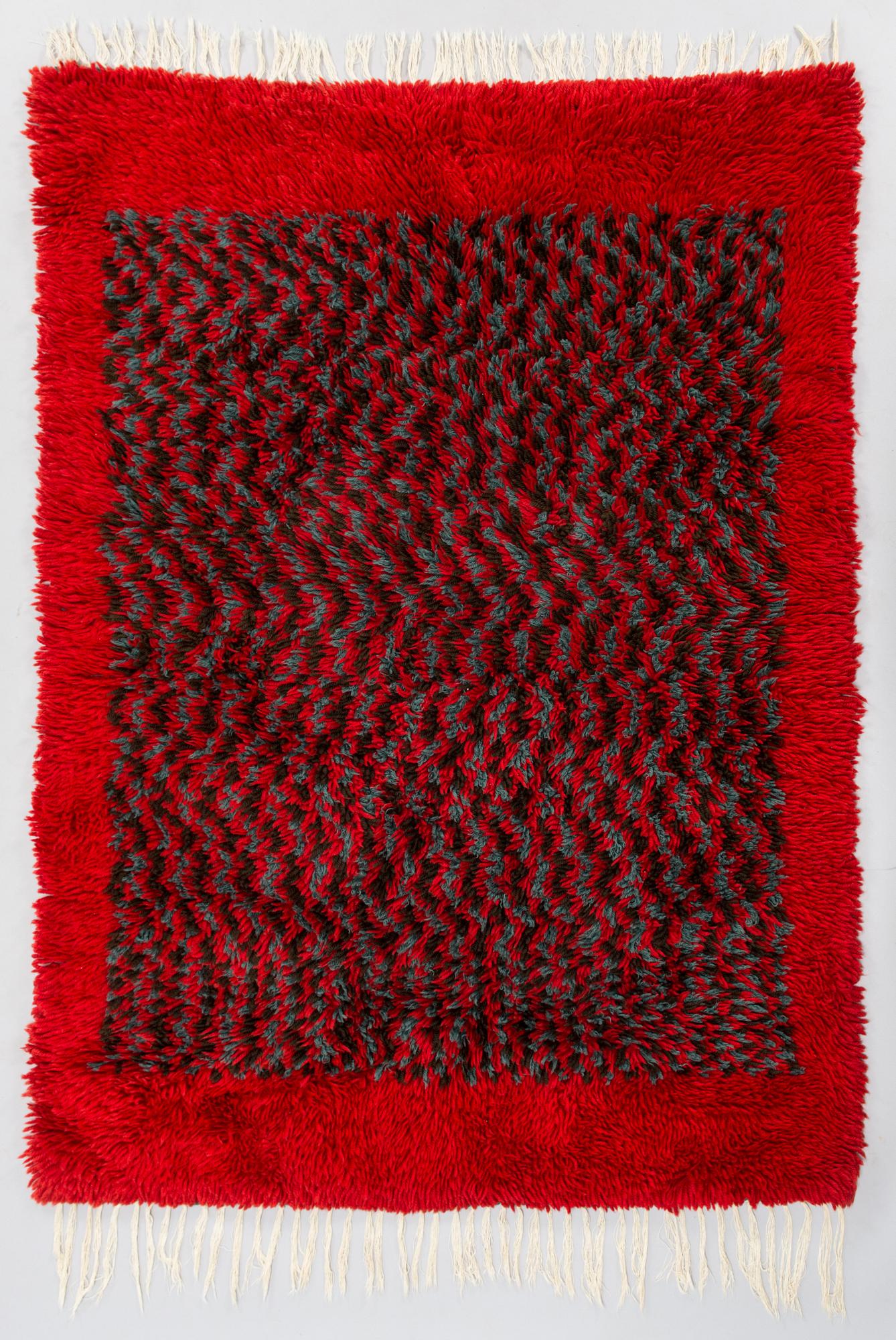 Ryijymatto, 1960-luku. Noin 185 x 130 cm.