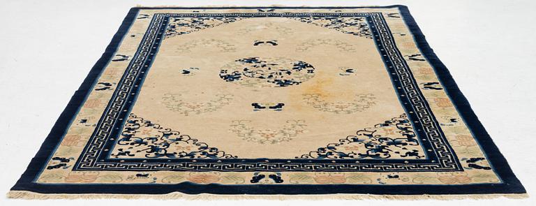 A carpet, old, China (antique finish), c. 276 x 189 cm.