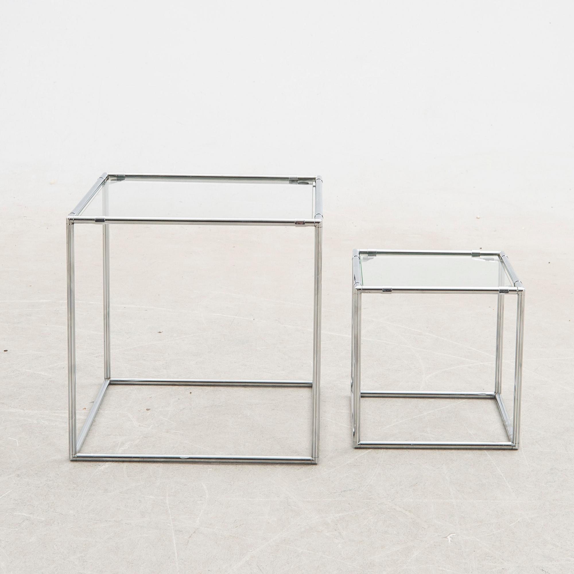 Poul Cadovius, Side table/set of tables 2 pcs "Abstracta" Denmark late 20th century.