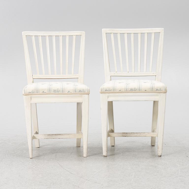 Stolar, 6 st, 1800-tal, Sengustavianska provinsarbeten.