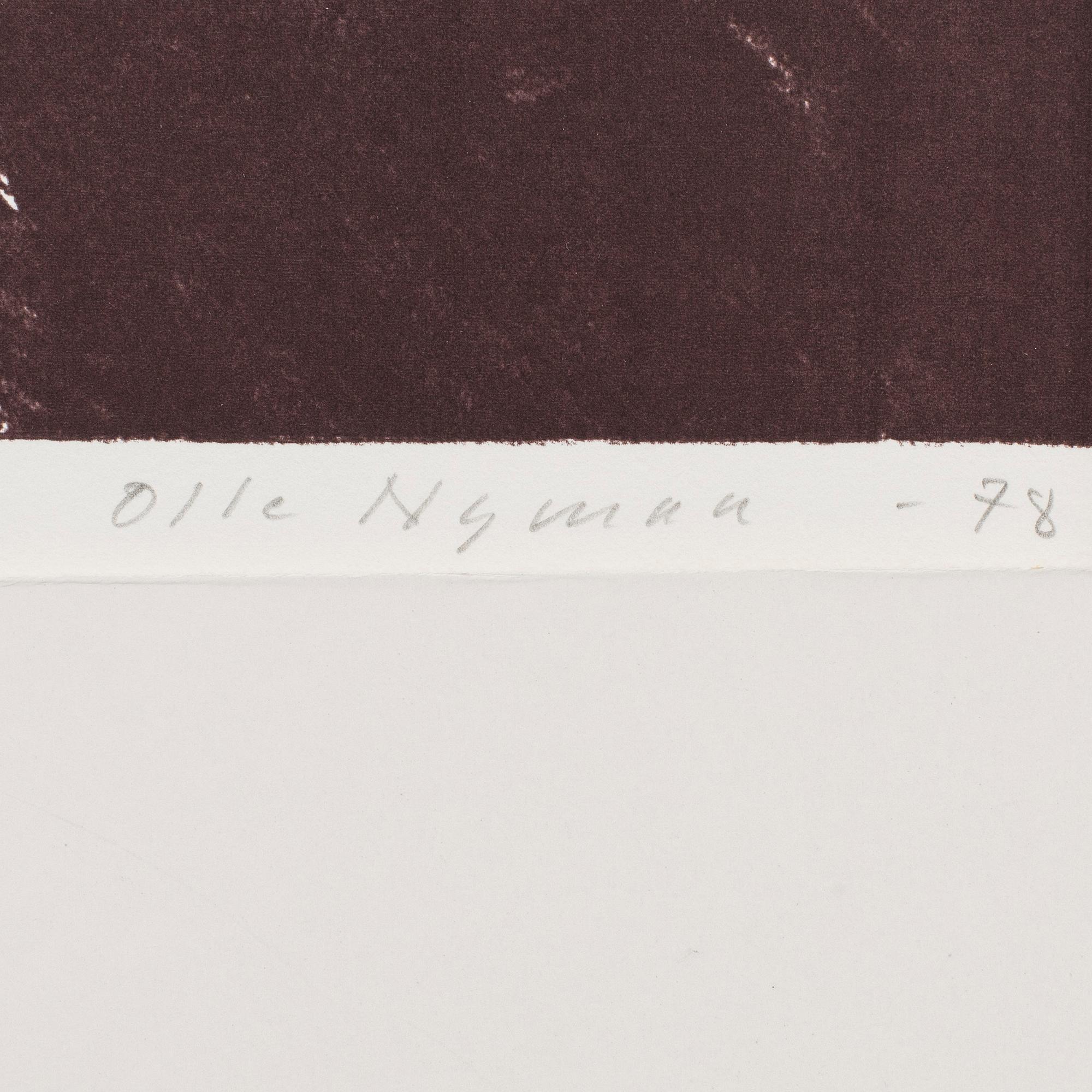 OLLE NYMAN, litografi. Signerad och daterad -78.