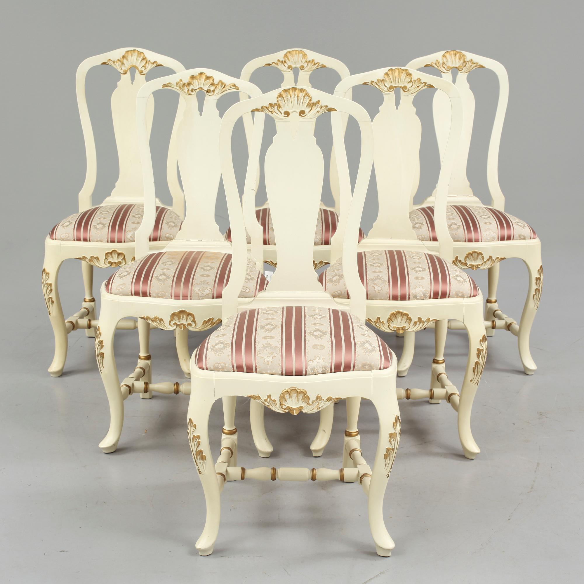 SALONGSGRUPP, 11 delar, rokokostil, 1900-tal.