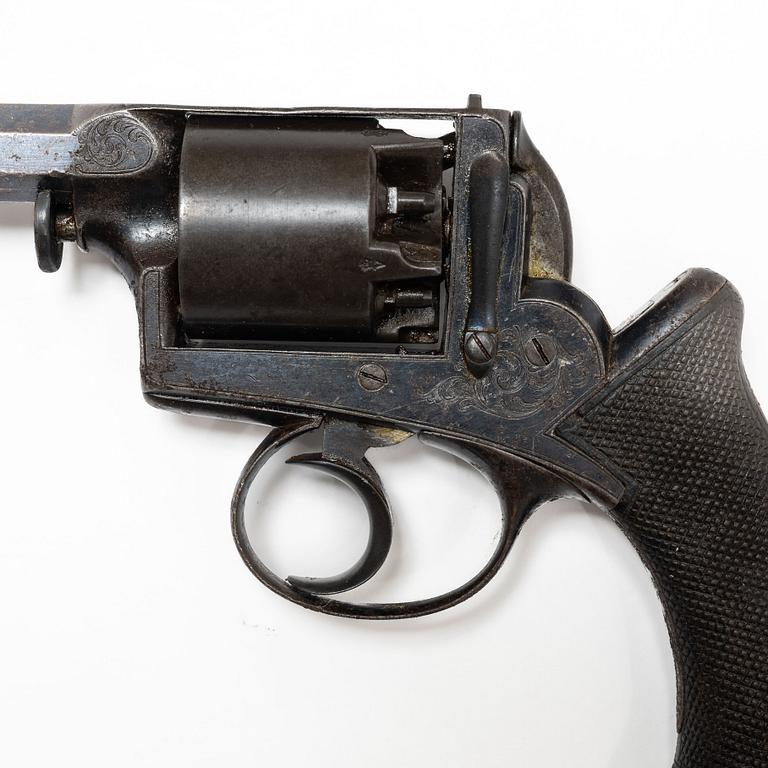 Slaglåsrevolver, brittisk  Deane, Adams & Deane. 1800-talets mitt.
