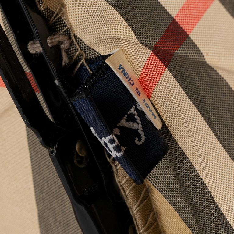 Burberry, an umbrella.