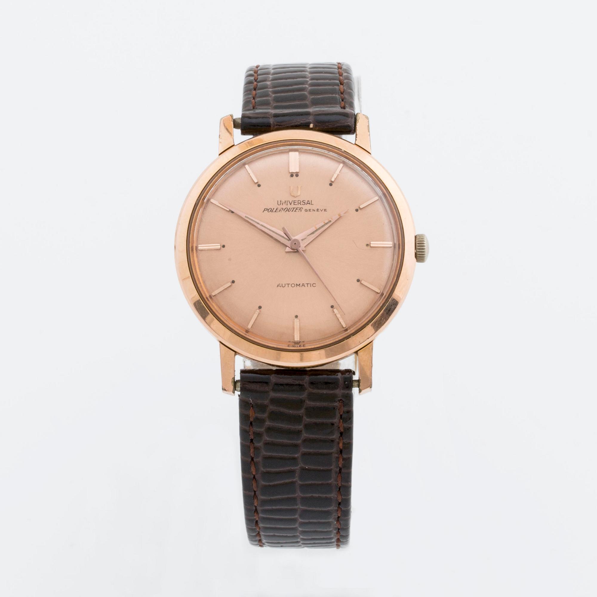 AN UNIVERSAL POLEROUTER WRISTWATCH, Geneva, 35 mm.