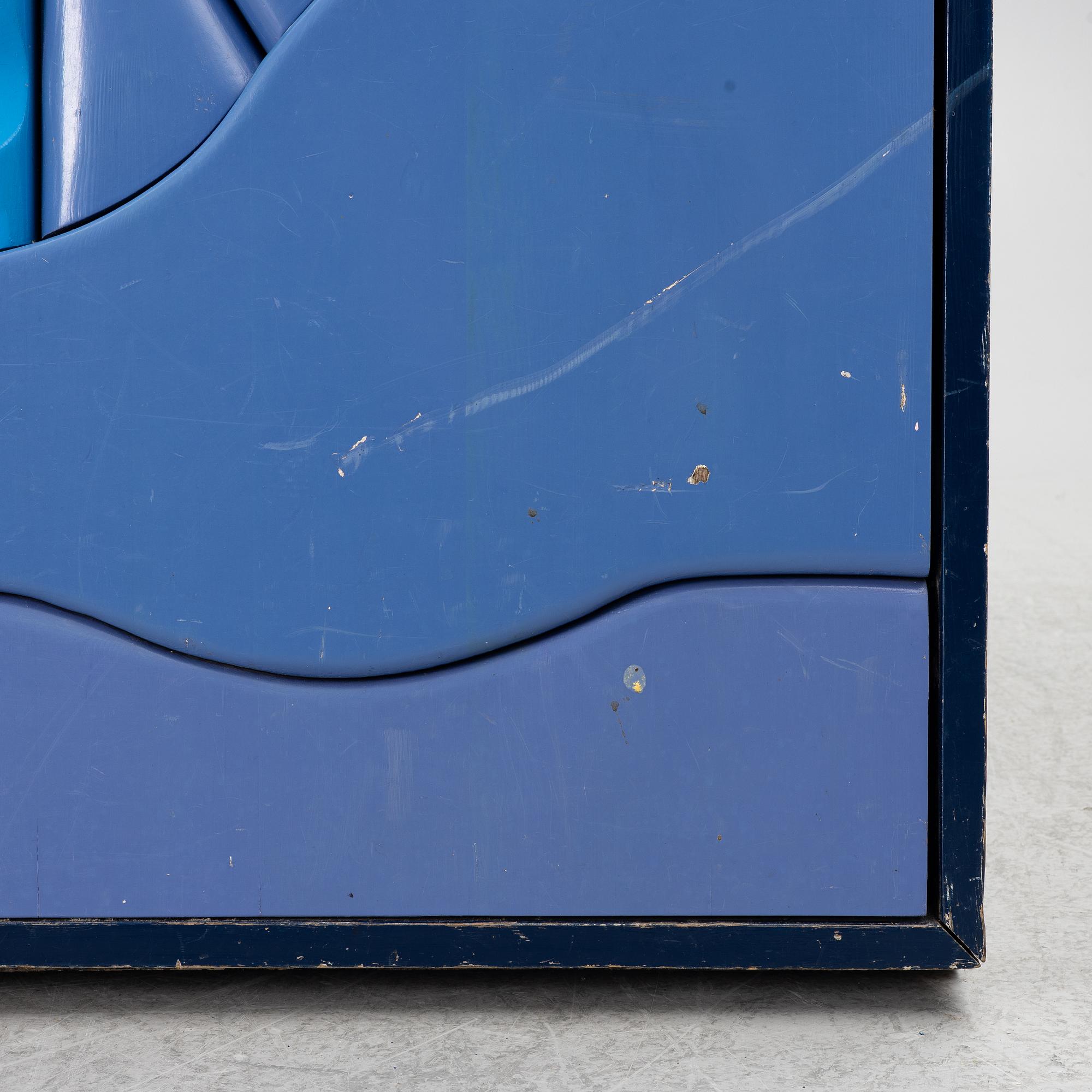 Bertil Vallien, unik relief, Träverkstaden, Boda Glasbruk, 1960-tal.