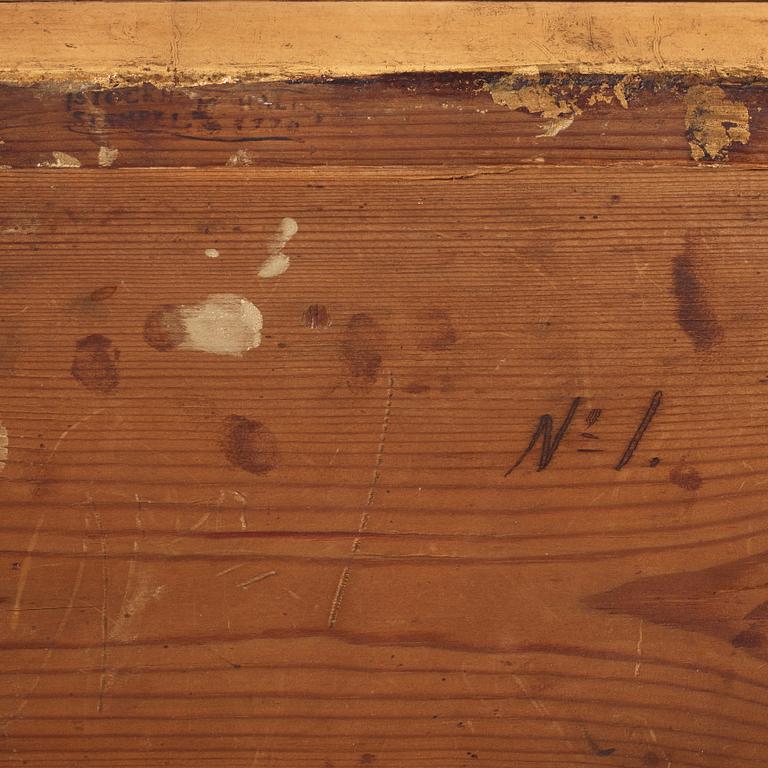 Spegellampetter, för två ljus, ett par, av Nils Sundström (spegelmakare i Stockholm 1754-1781), Rokoko.