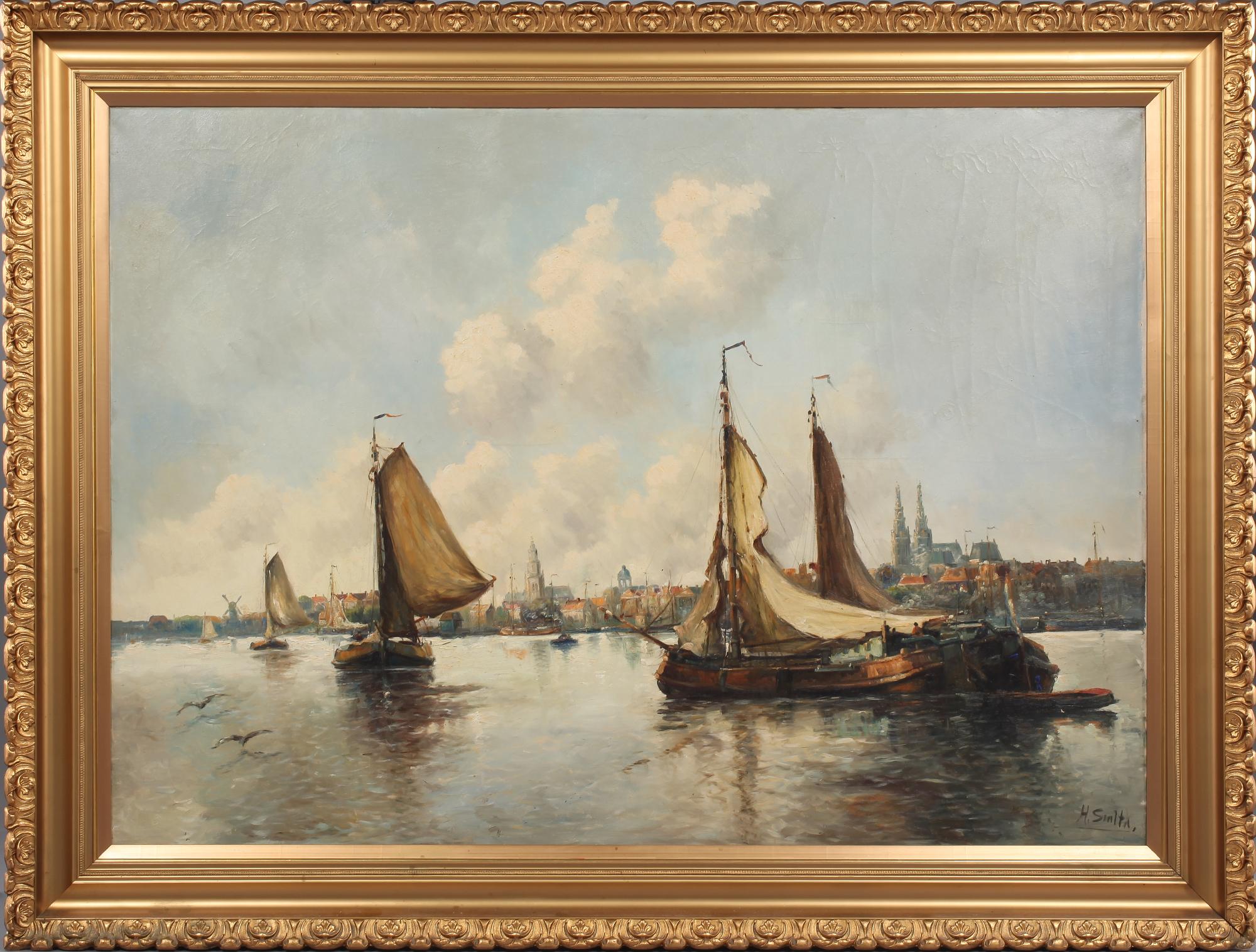 OKÄND KONSTNÄR, olja på duk, signerad H. Smith, 1900-talets första hälft.