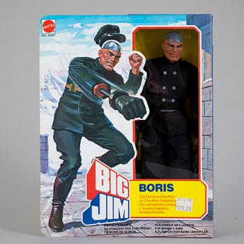 BIG JIM, Boris, Commando Jeff samt Space Leader i förpackningar, Mattel, 1981.