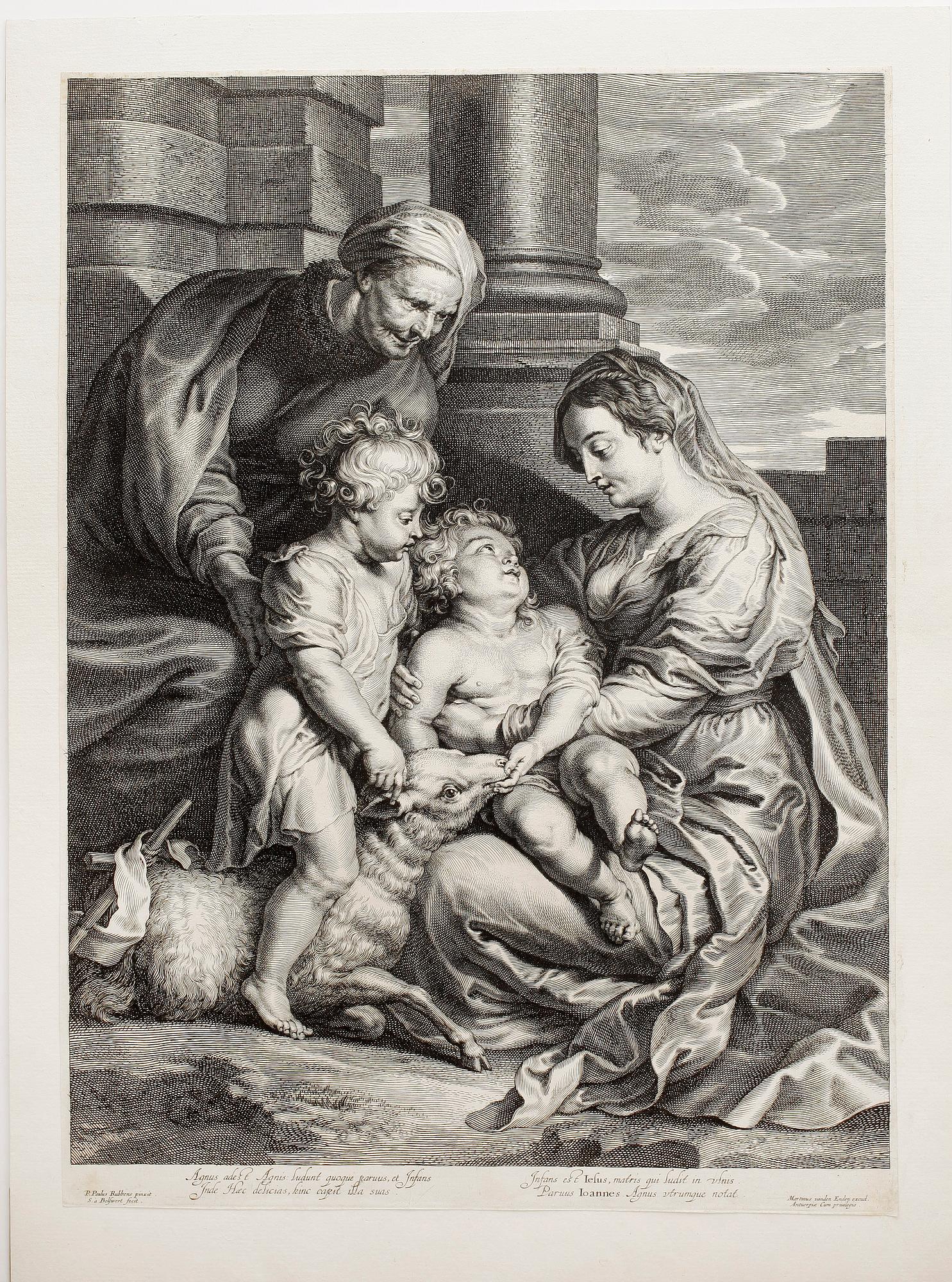 SHELTE ADAMS BOLSWERT, efter Rubens, gravyr, 1600/1700-tal.