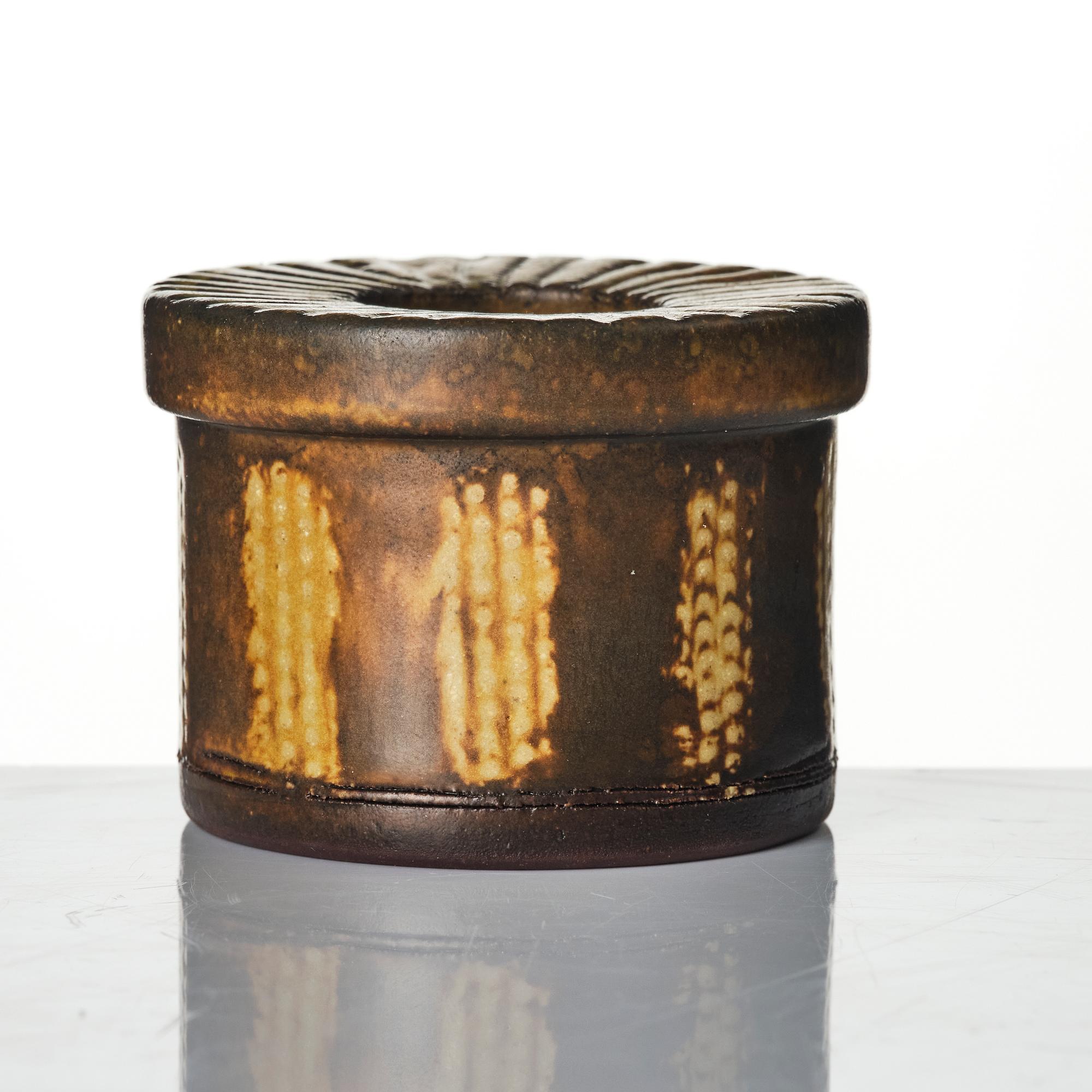 Wilhelm Kåge, a Farsta stoneware candle holder, Gustavsberg Studio 1959.