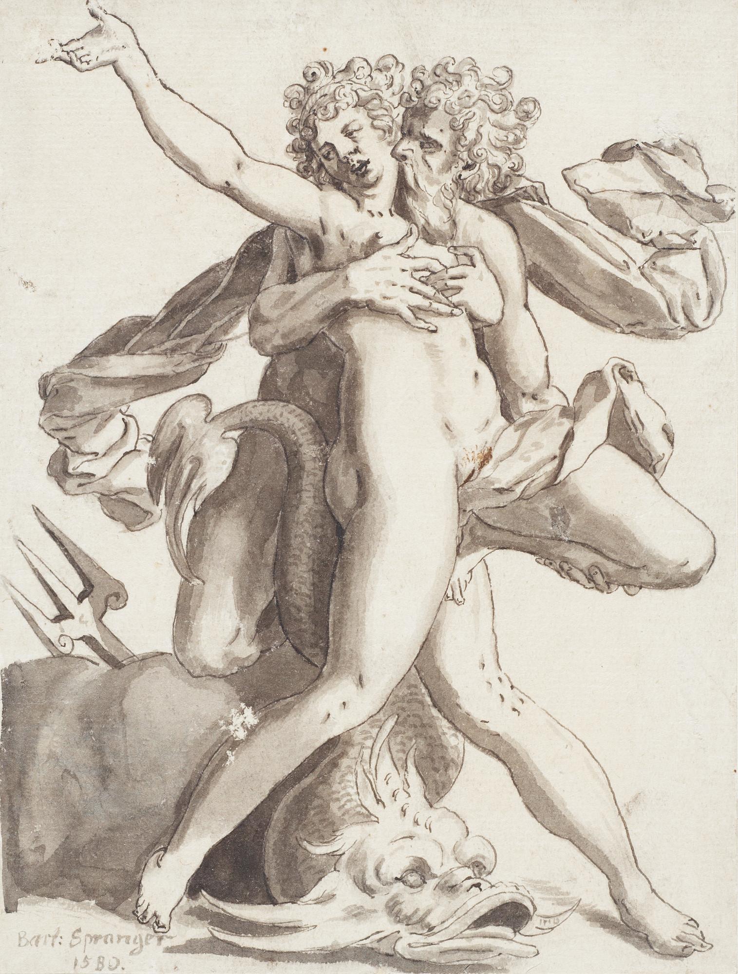 Bartholomeus Spranger Follower of, Mythological scene.