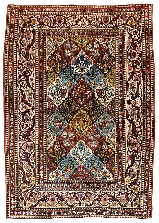 A semi-antique Mobarakeh-Esfahan rug, ca 206 x 144 cm.