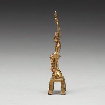 Buddha, förgylld brons. Troligen Tang dynastin (618-907).