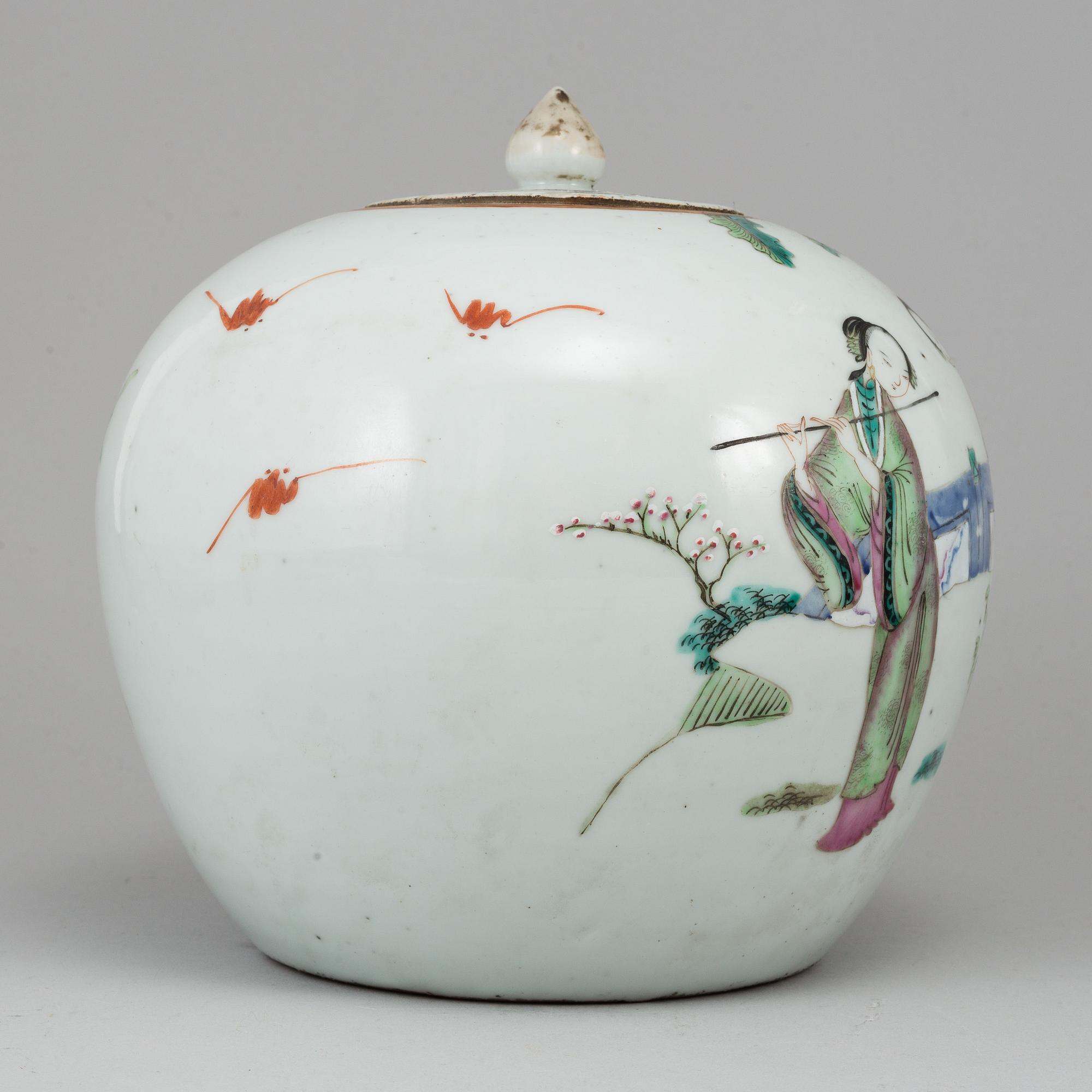 BOJAN med LOCK, porslin. Qingdynastin, 1800-tal.