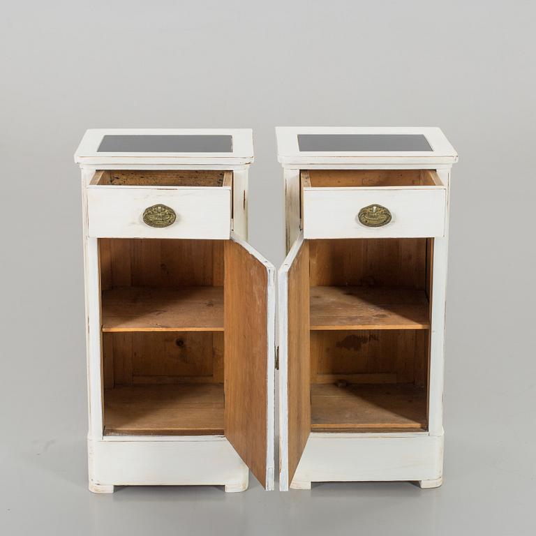 A piar of bedside tables first half of the 20th century.