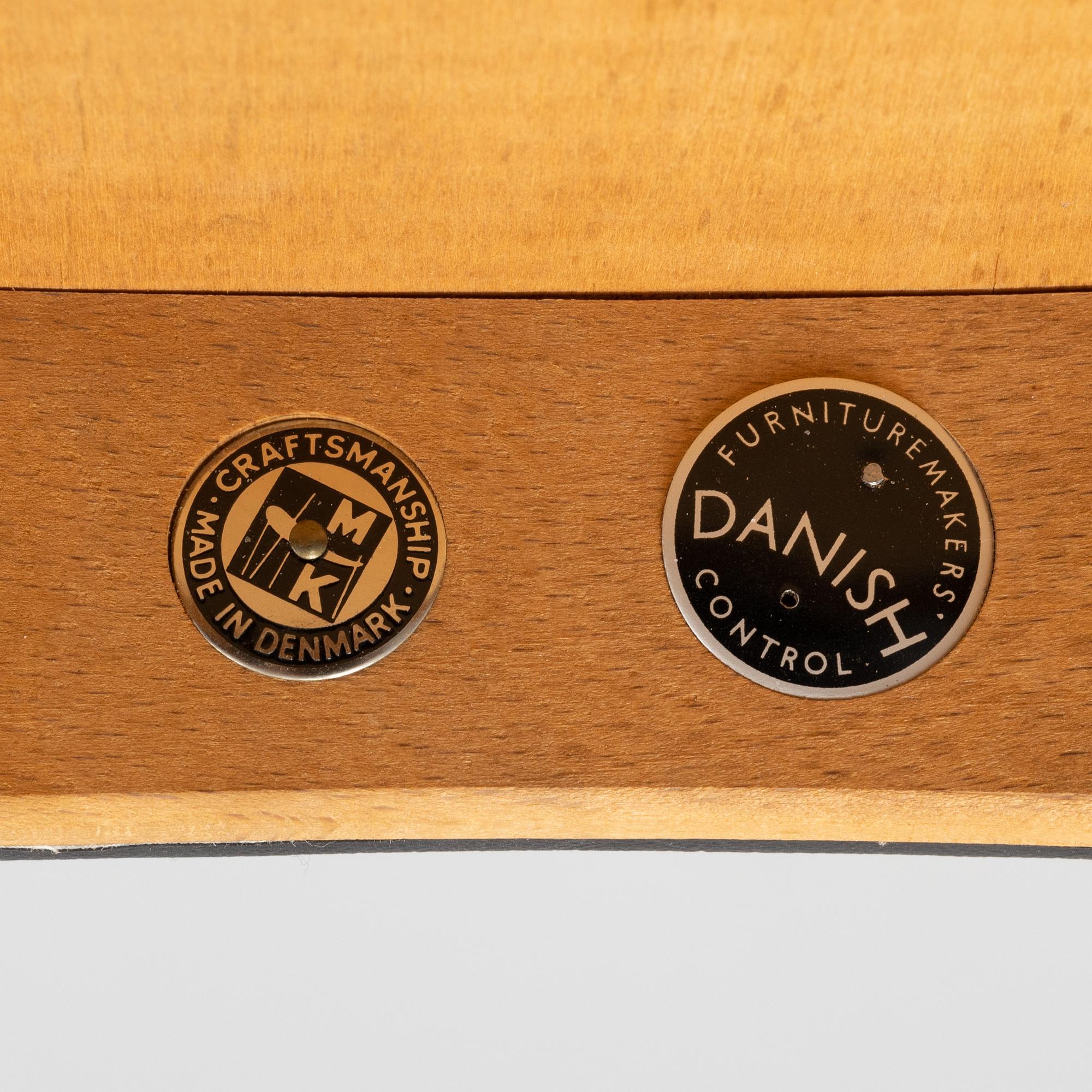 Arne Hovmand-Olsen, six teak chairs, Mogens Koch, Denmark, mid 20th Century.