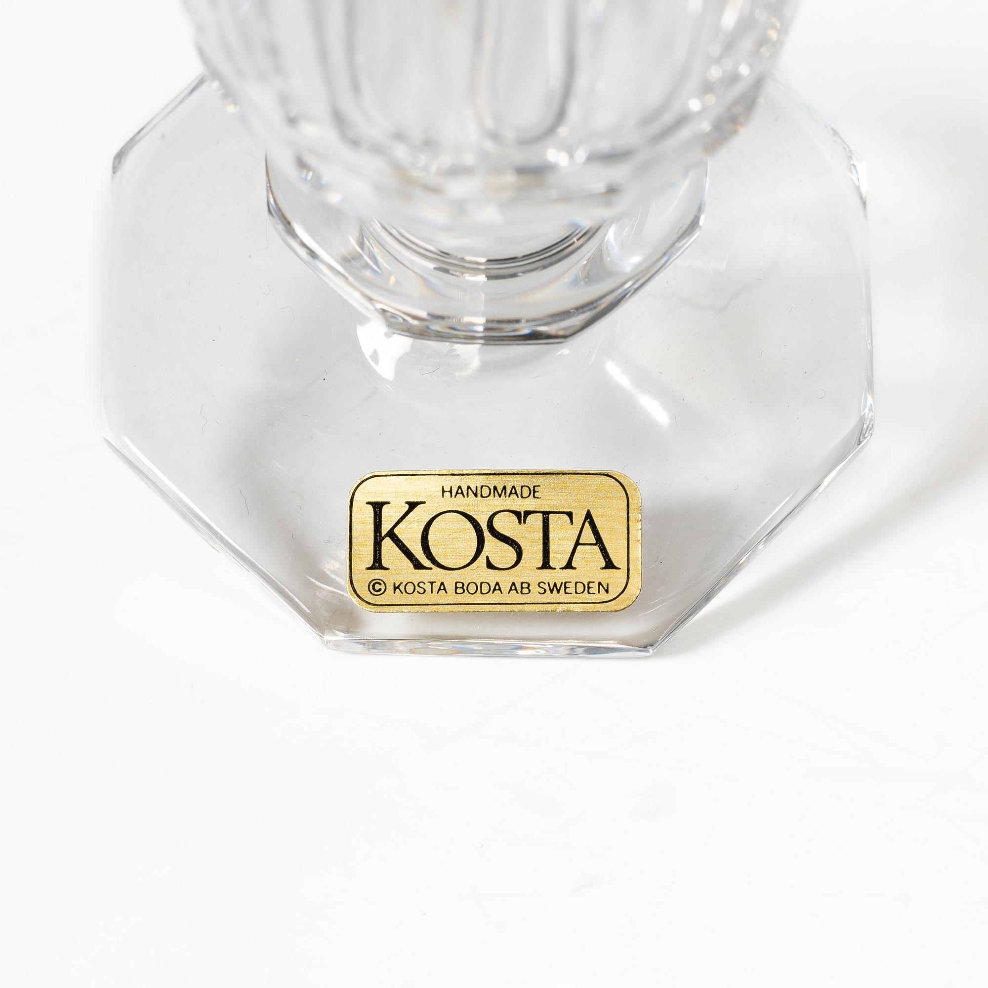 Elis Bergh, a 65-piece 'Karlberg' glass service, Kosta.