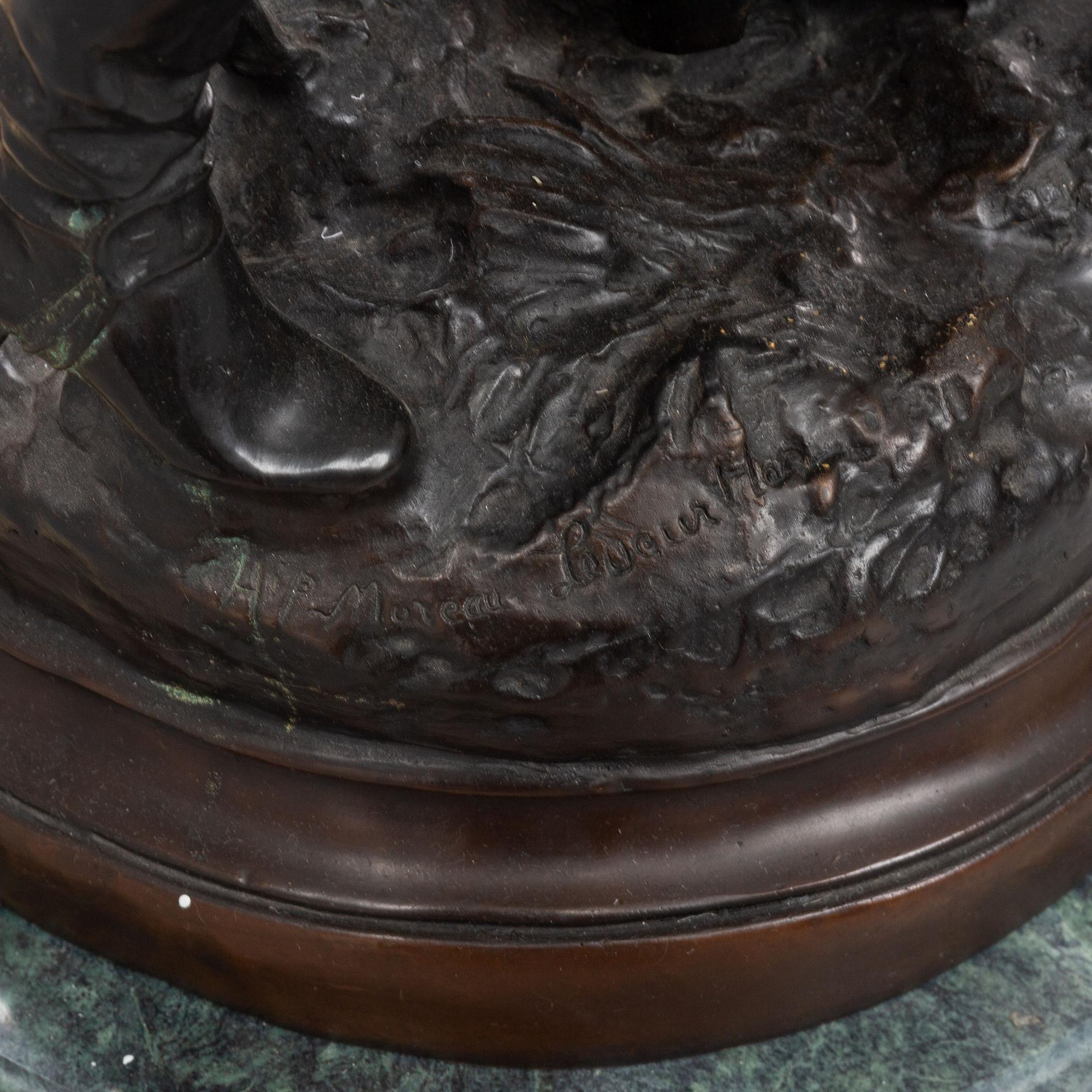 Hippolyte Moreau & Prosper Lecourtier, after. Sculpture, bronze.