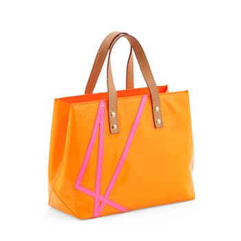 831. LOUIS VUITTON, a monogram vernis fluo "Reade PM Tote", limited edition by Robert Wilson fall 2002.